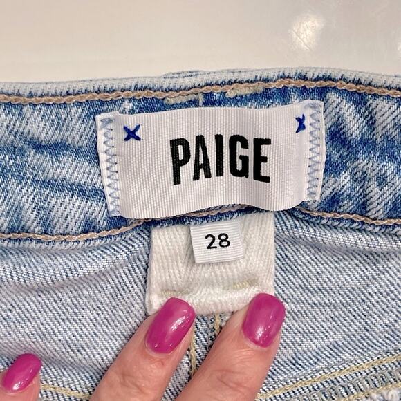 PAIGE Stella Straight Jeans in Gnarly Destructed Size 28 - Picture 9 of 16